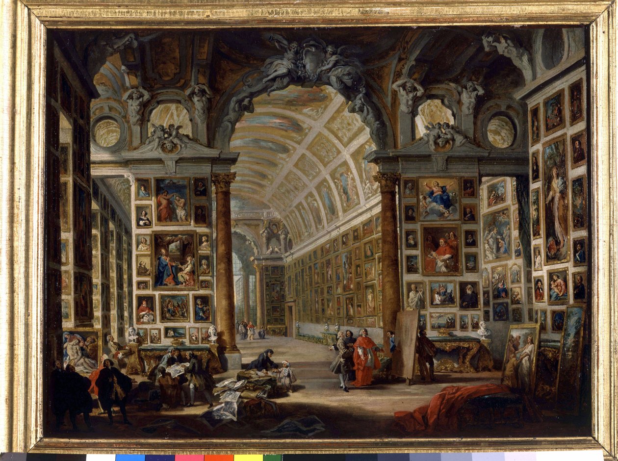 Galleriet til kardinal Silvio Valenti Gonzague (Gonzaga på italiensk av Giovanni Paolo Pannini