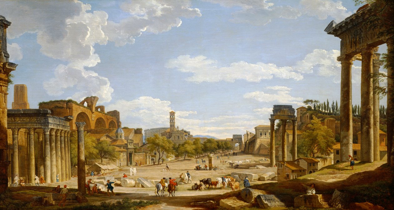 Utsikt over Forum Romanum, 1735 av Giovanni Paolo Pannini