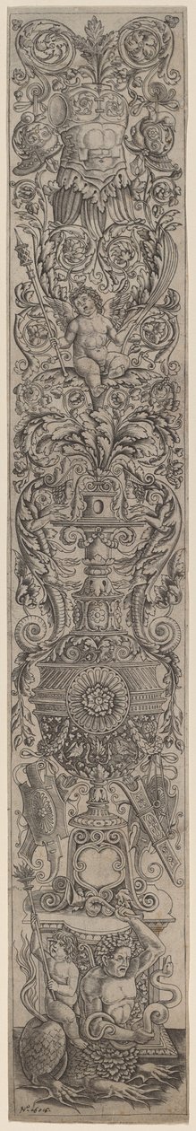 Ornamentpanel: Triton Ridden by a Child av Giovanni Pietro Birago and Zoan Andrea