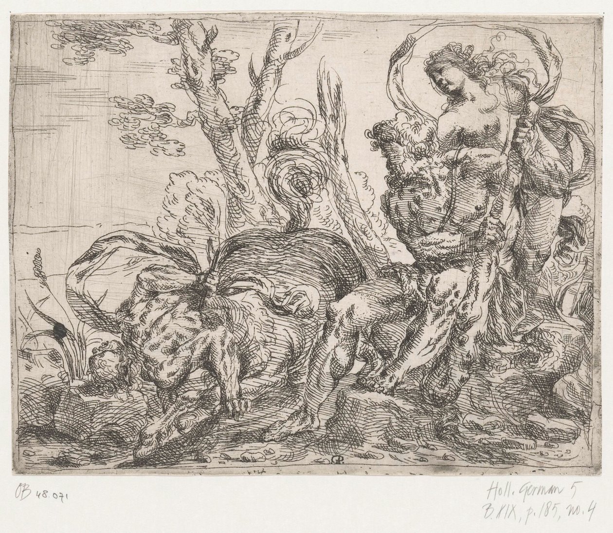 Hercules dreper kentauren Nessus av Giovanni Pietro Possenti