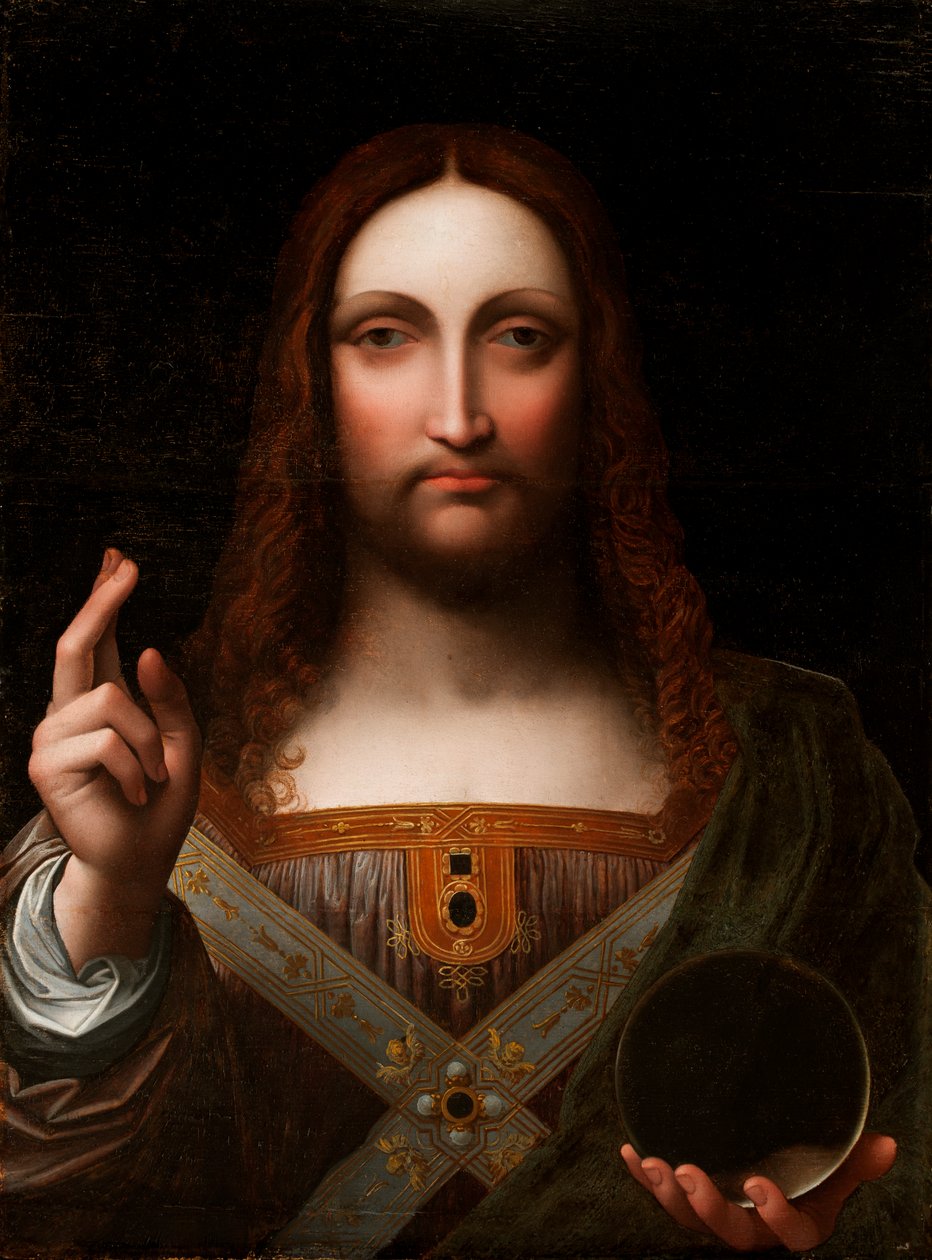 Cristo Salvator Mundi (olje på trepanel) av Giovanni Pietro Rizzoli Giampietrino