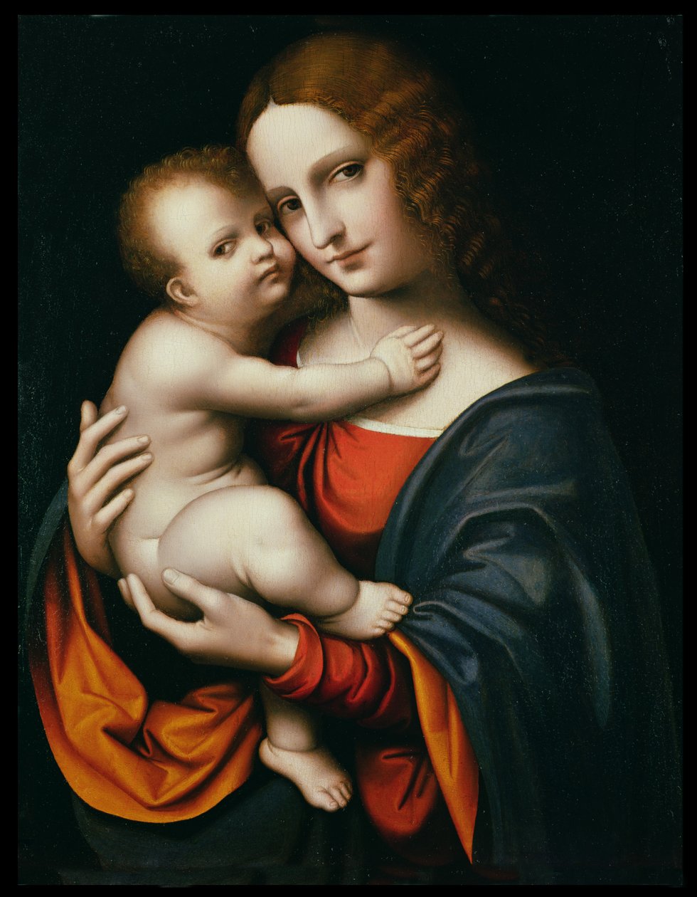 Madonna og barn (olje på panel) av Giovanni Pietro Rizzoli Giampietrino