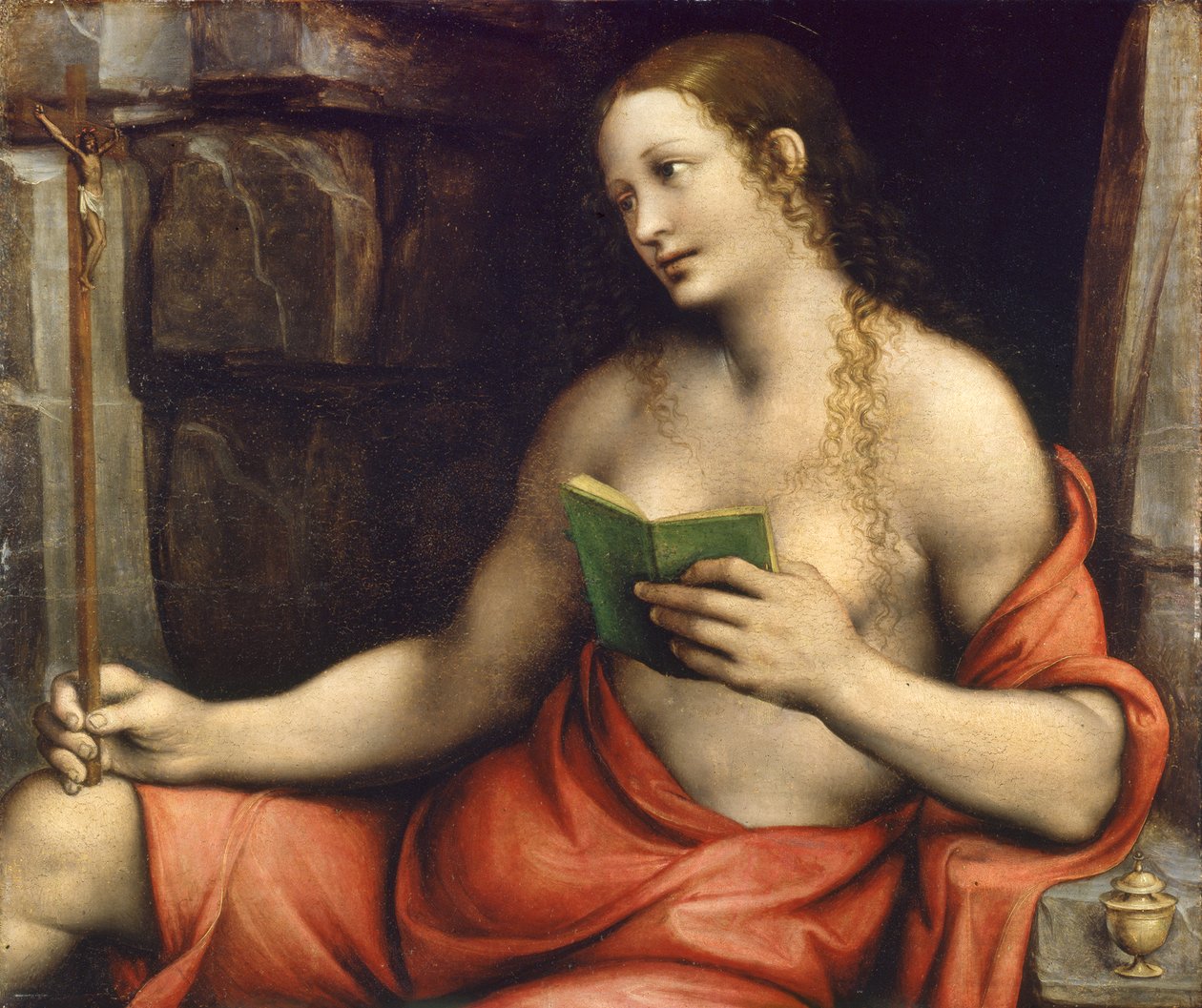 Den angrende Saint Mary Magdalene, ca. 1520 (olje på panel) av Giovanni Pietro Rizzoli Giampietrino