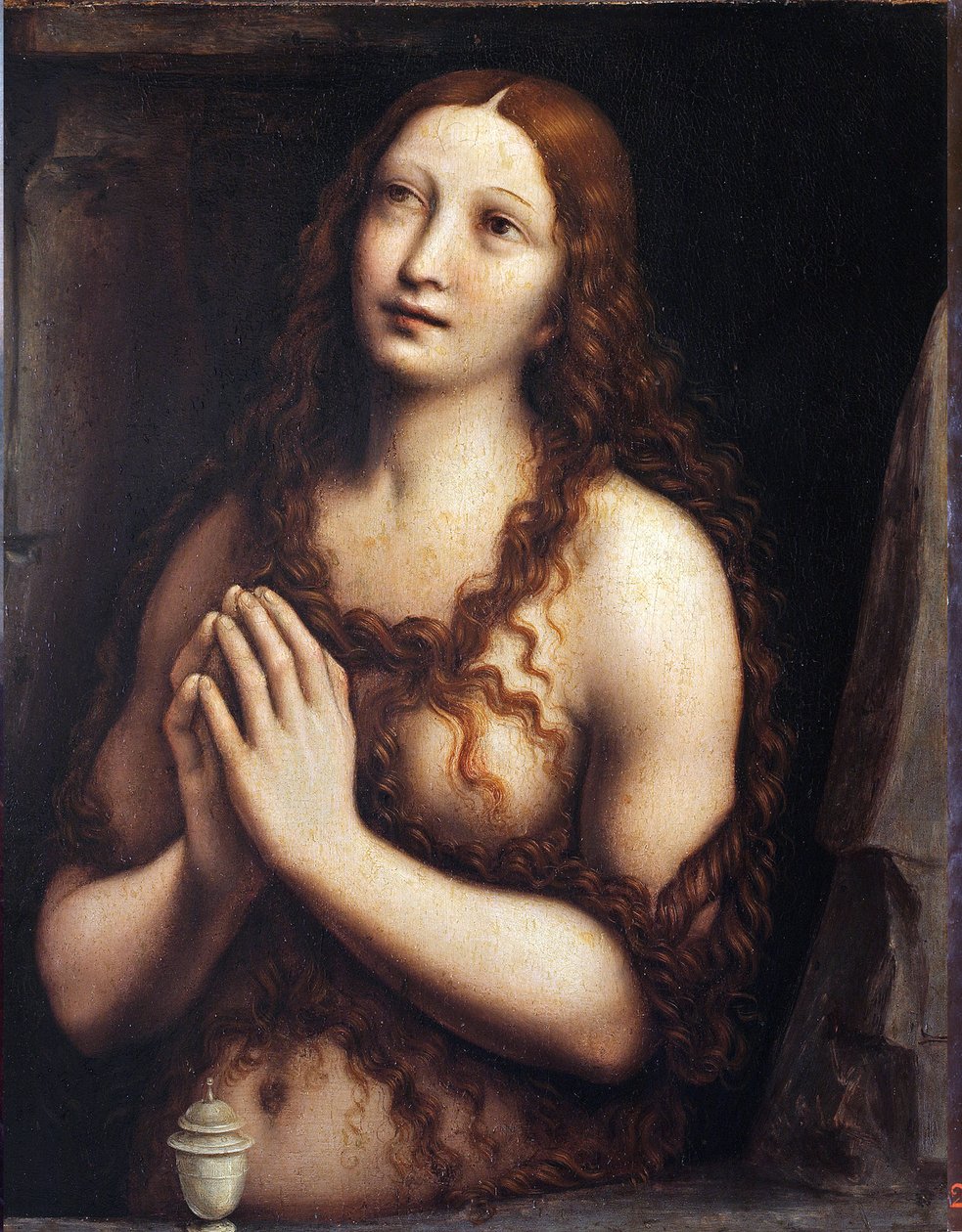 Repentant Mary Magdalene par Giampietrino (1 Half of 16th cen.), First Half of 16th cen. - Tempera on panel, 49x39 - State Hermitage, St. Petersburg   1397708   no       norwegian Successfully Translated  Original: Saint Paul before Festus and Agrippa Tran av Giovanni Pietro Rizzoli Giampietrino