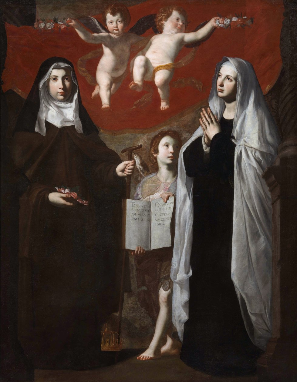 Den hellige Elizabeth av Ungarn og den hellige Frances av Roma, 1634 av Giovanni Ricca