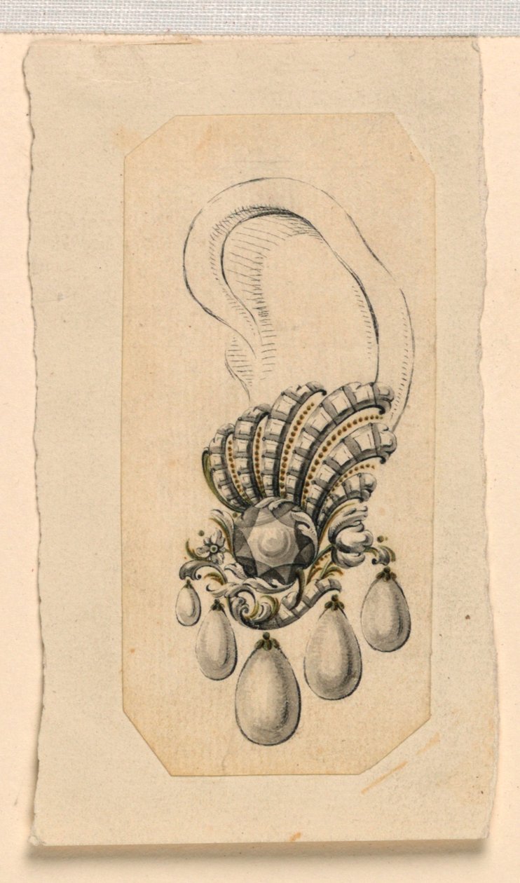 Design for en øredobber av Giovanni Sebastiano Meyandi