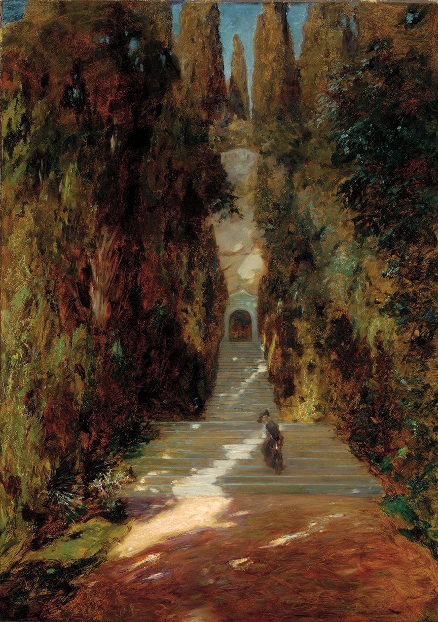 En første messe", 1885 av Giovanni Segantini