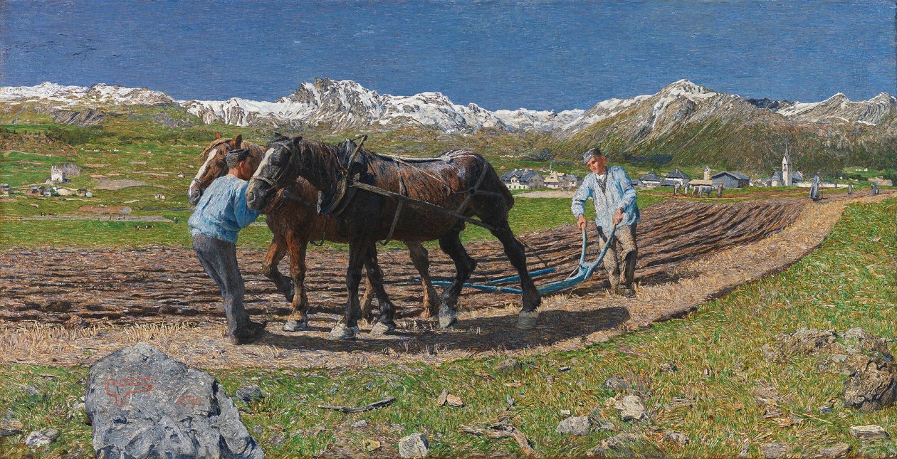 Pløying av Giovanni Segantini