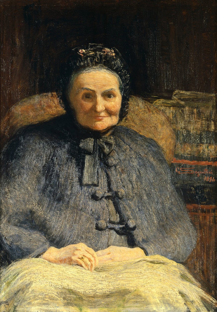 Portrett av fru Casiraghi Oriani, av Giovanni Segantini (1858-1899) av Giovanni Segantini