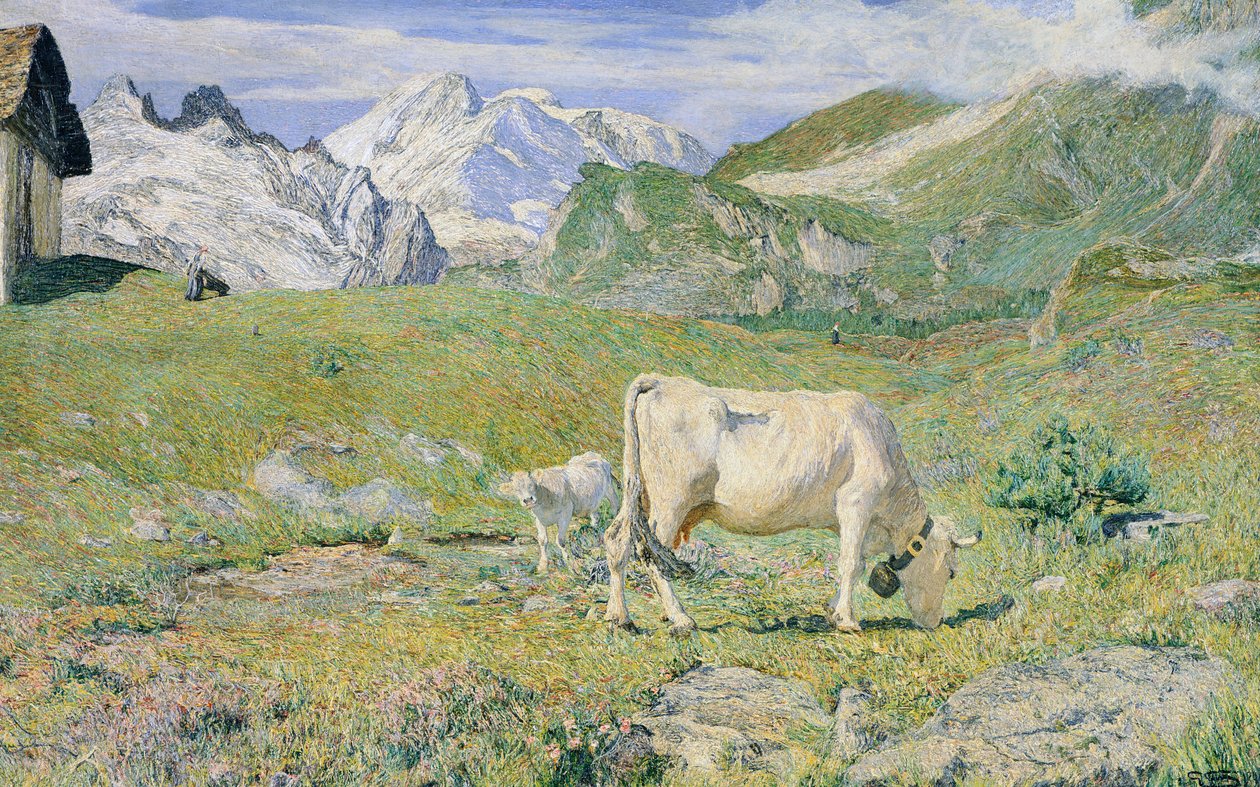 Vårbeite av Giovanni Segantini (1858-1899) av Giovanni Segantini