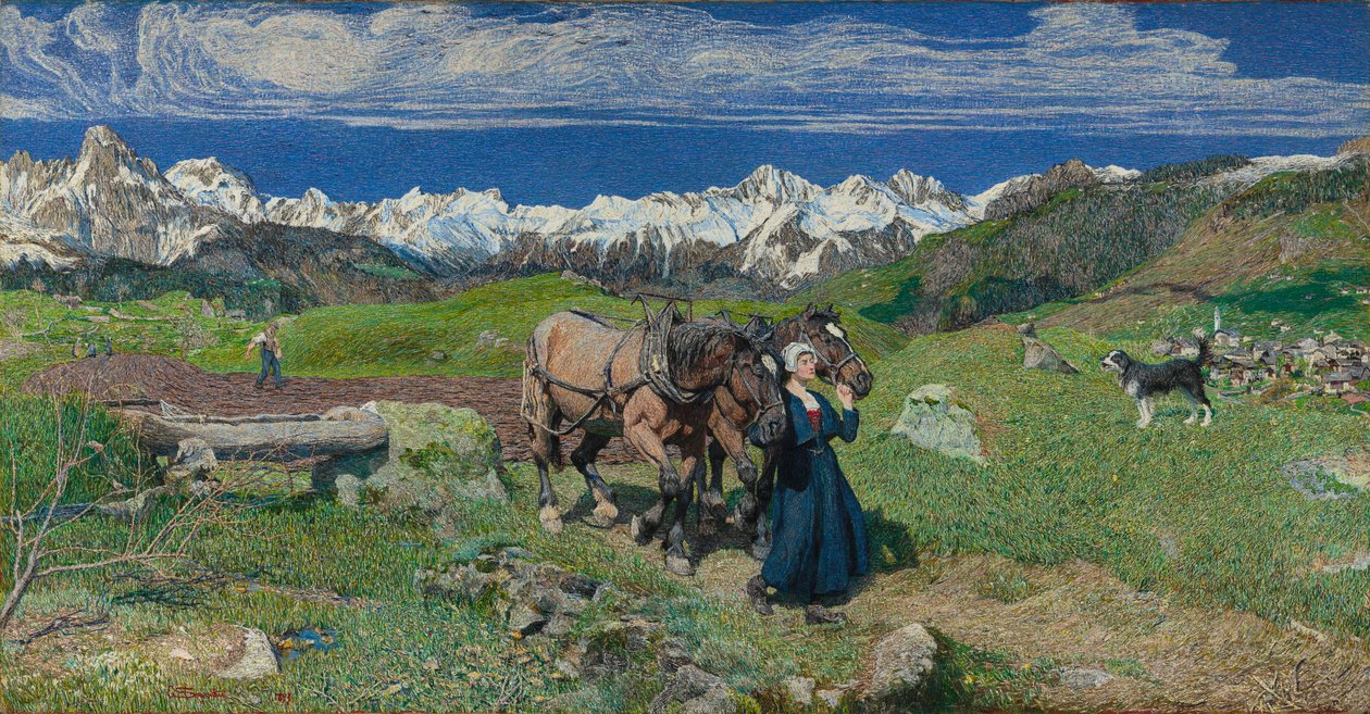 Vår i Alpene av Giovanni Segantini