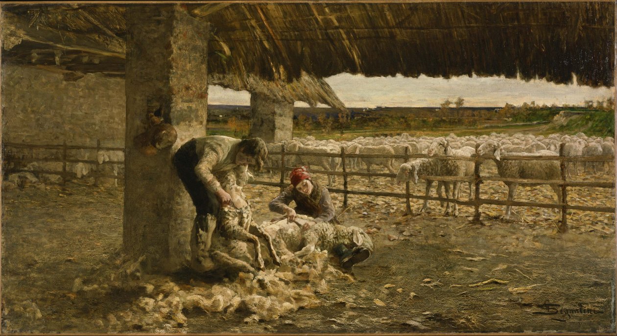 Saueklippingen, 1883-1884 av Giovanni Segantini