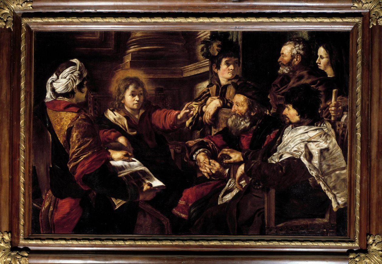 Kristus og legene Maleri av Giovanni Serodine (1600-1630) 1600-tallets søn. 1,45x2,24 m Paris, Musée du Louvre av Giovanni Serodine