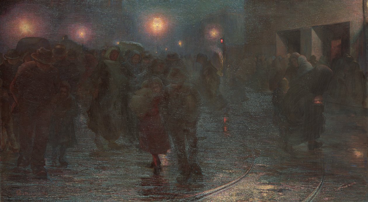 Desember: The Workers Dawn, 1897 av Giovanni Sottocornola