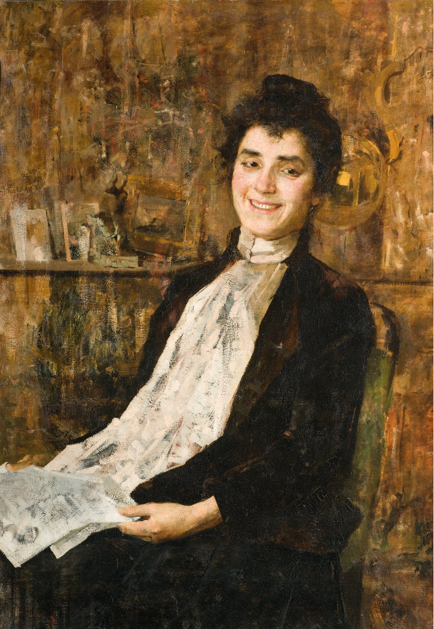 Portrett av kona Luisa av Giovanni Sottocornola