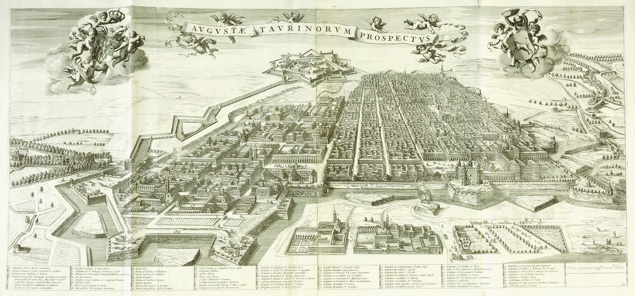 Utsikt over Torino, 1672 av Giovanni Tommaso Borgonio