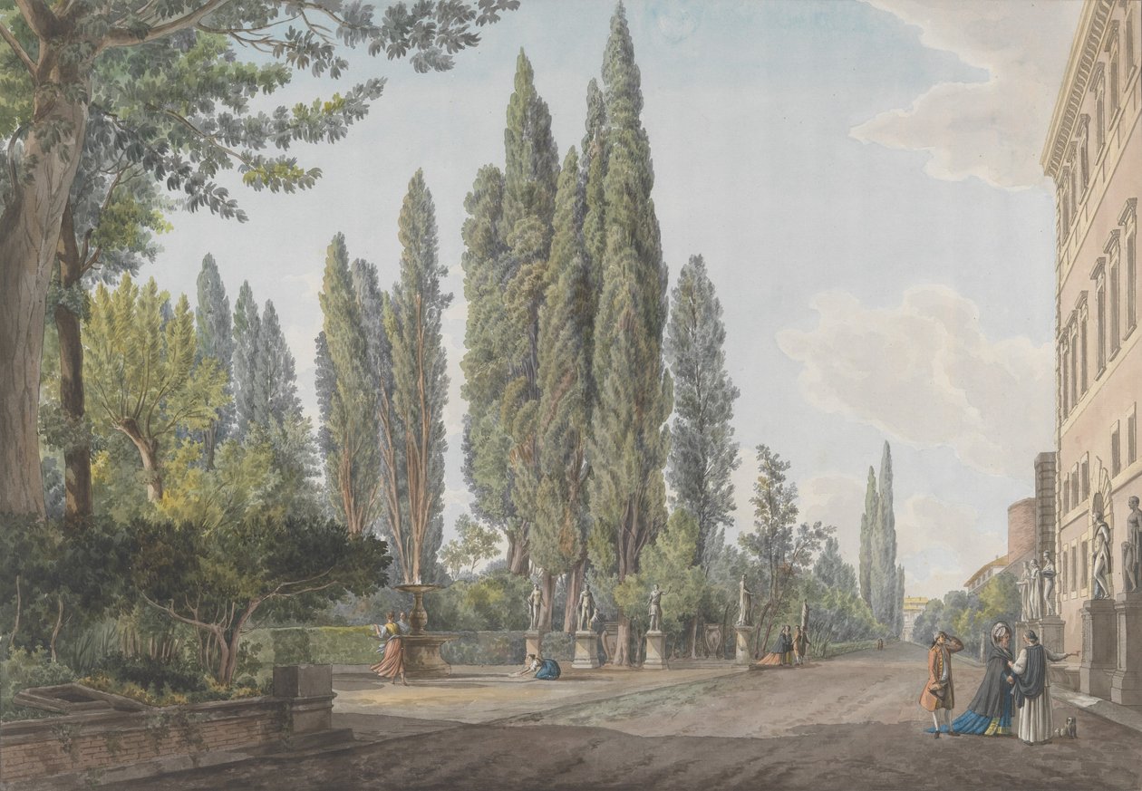 Villa Montalto Negroni, ca. 1780. Skapere: Giovanni Volpato, Louis Ducros. av Giovanni Volpato, Louis Ducros