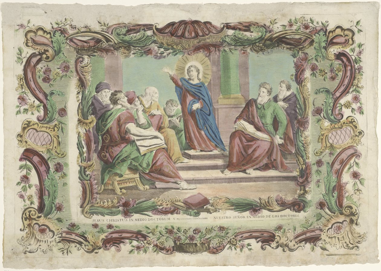 Kristus blant skriftlærde i templet Jesus Christ in medio doctorum / Nuestro señor en medio de los doctors (tittel på objekt) av Giovanni Volpato (possibly)