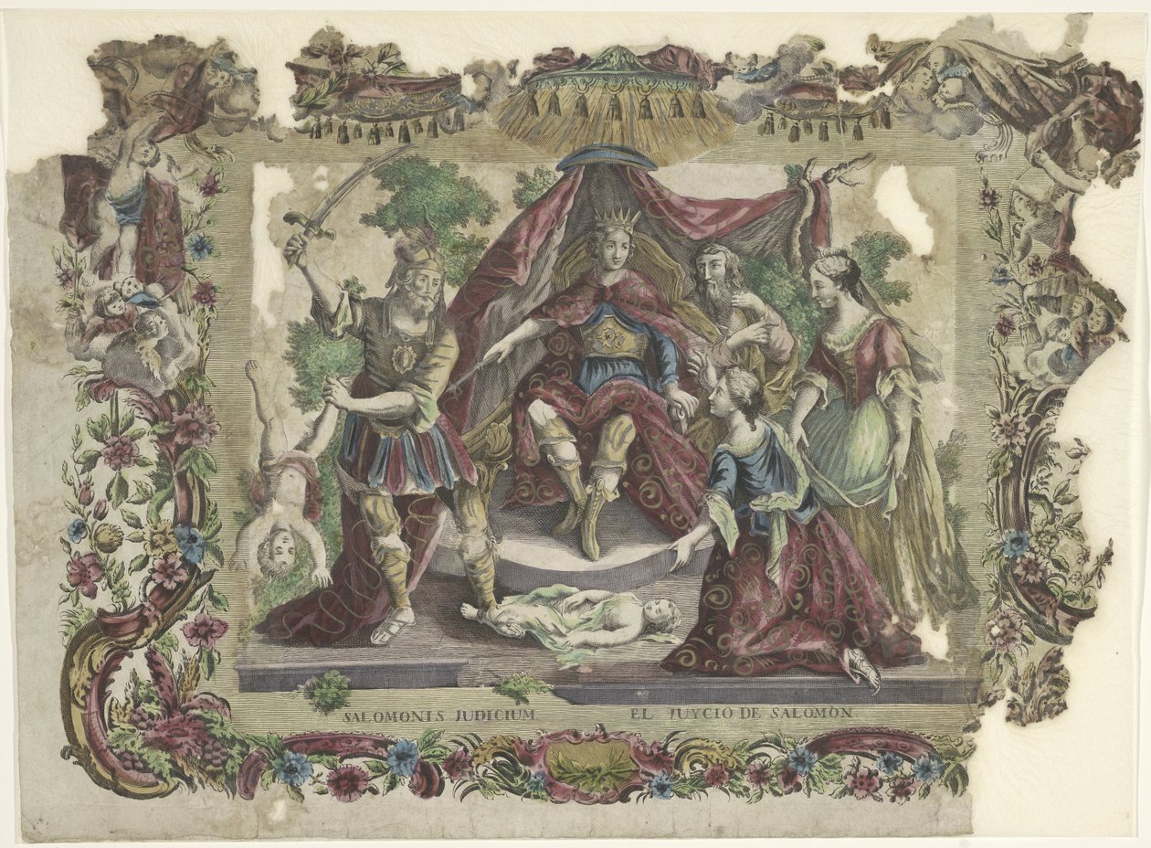 Het oorde van Solomon Salomons dom / El juycio de Salomon (tittel på objekt) av Giovanni Volpato