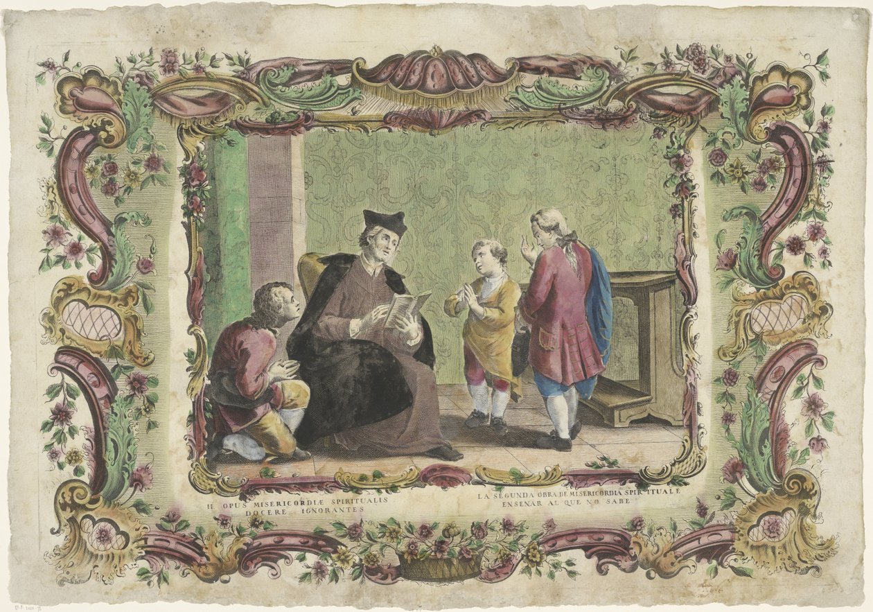 Undervisning av uvitende II opus misericordiae spiritualis / La segunda obra de misericordia spiritual (...) (tittel på objekt) The Spiritual Works of Mercy (serietittel) av Giovanni Volpato