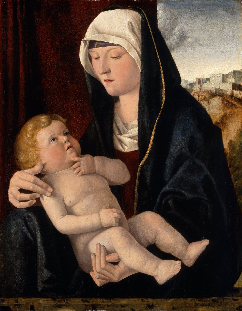 Madonna og barn av Giovanni Workshop of Bellini