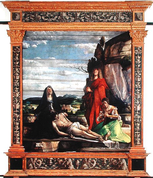 The Deposition, ca. 1490-1537 (tempera på panel) av Giovanni c.1465-153537 Buonconsiglio
