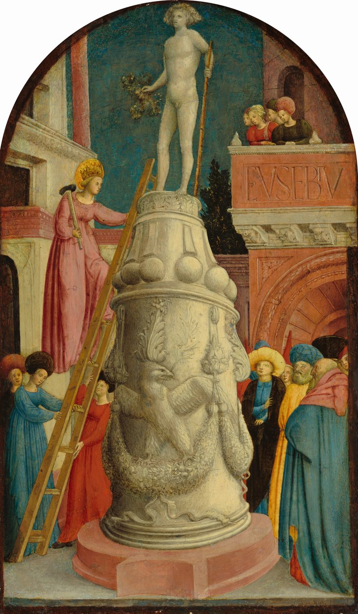 Saint Apollonia ødelegger hedenske idoler, ca. 14421445. av Giovanni d