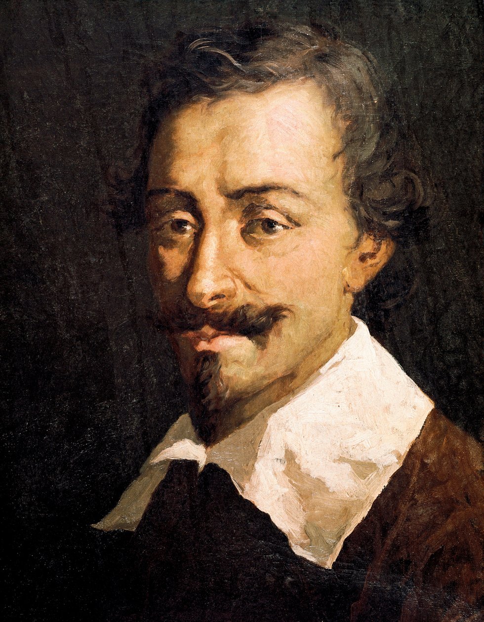 Portrett av den belgiske komponisten og teoretikeren Johannes Tinctoris, detalj av Giovanni da Udine (after)