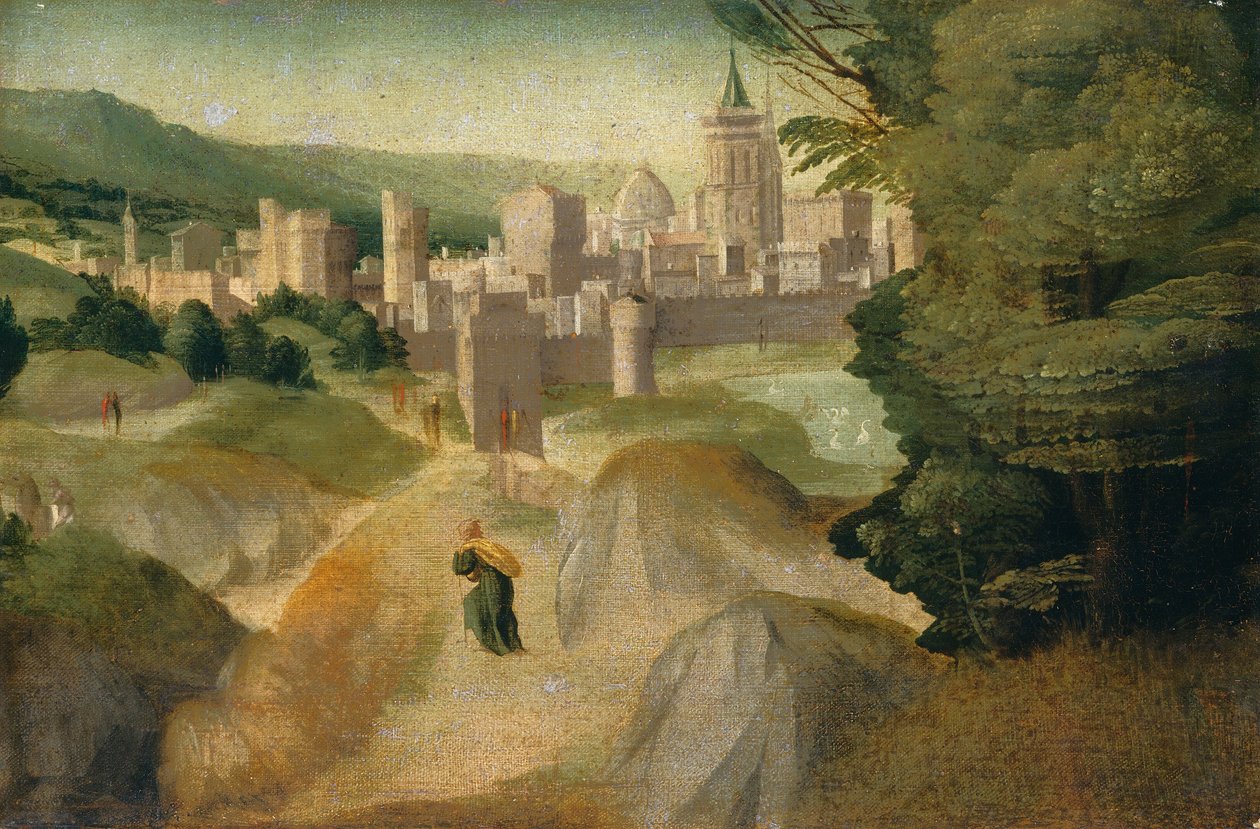 Scener fra en legende, sannsynligvis ca. 15151520. av Giovanni di Lorenzo Larciani