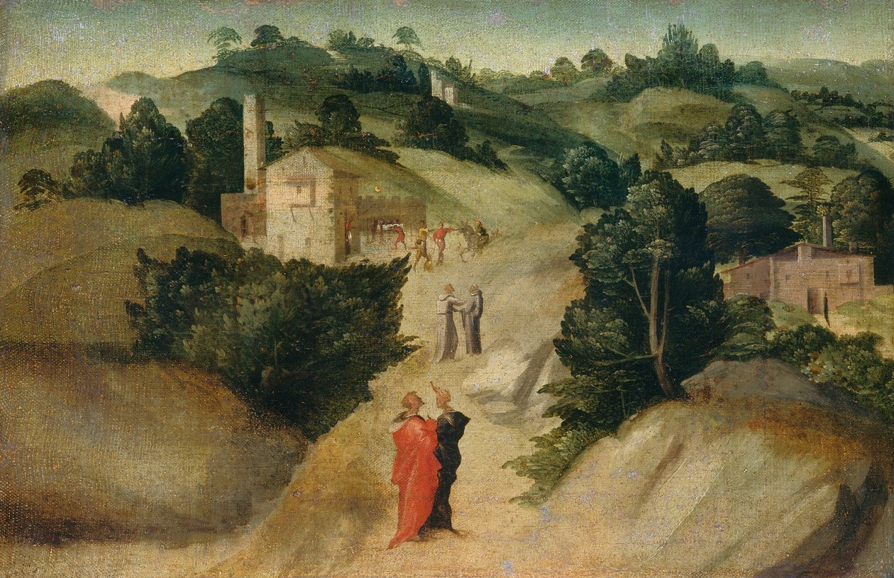 Scener fra en legende, sannsynligvis ca. 15151520. av Giovanni di Lorenzo Larciani