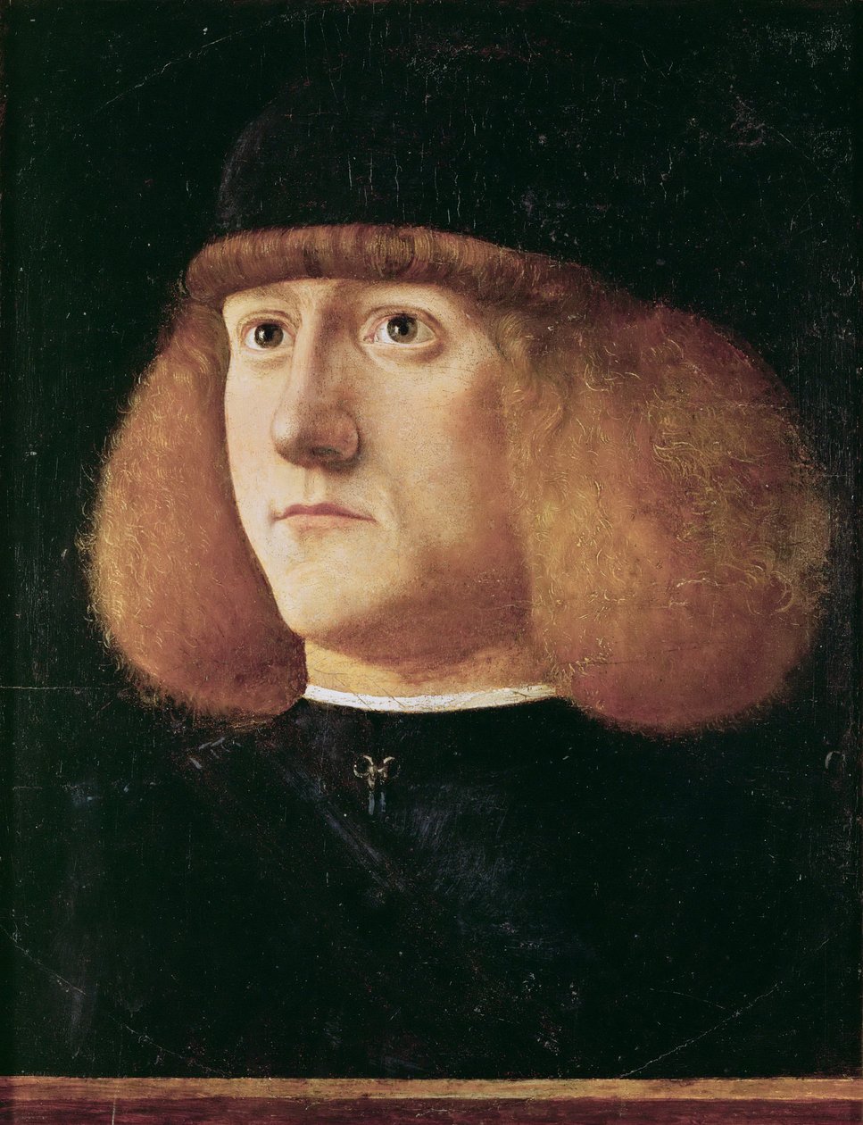 Renessanse: Portrait of a Young Man par Mansueti, Giovanni di Niccolo (ca. 1465-1527), ca. 1500. Olje på tre, 29,7x22,3. Kunsthistorisk museum, Vienne av Giovanni di Niccolo Mansueti