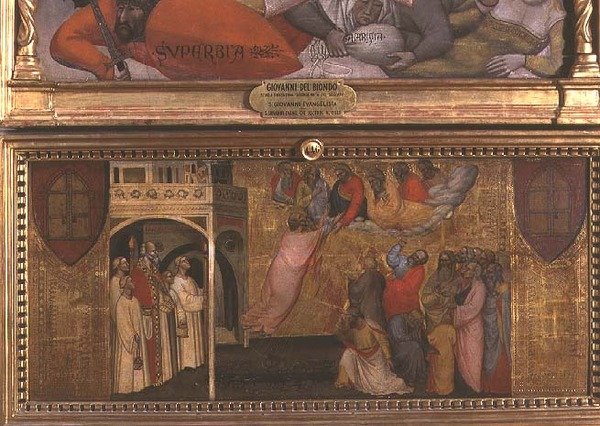 The Ascension of St. John the Evangelist (tempera på panel) av Giovanni di Niccolo del Biondo