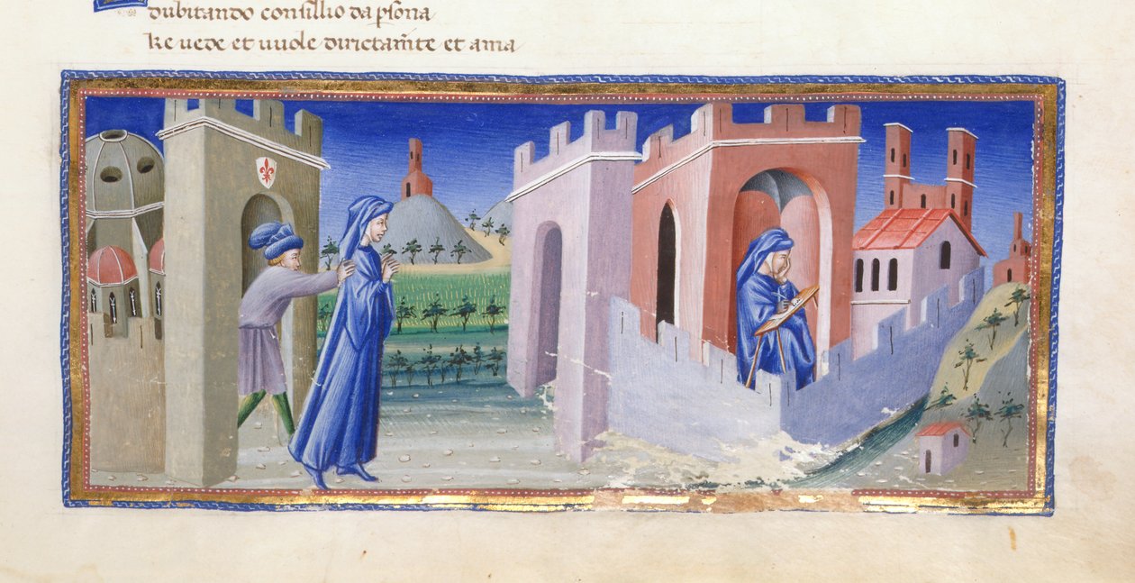Dante blir utvist fra Firenze, og komponerer diktet sitt i eksil, fra Paradiso i 