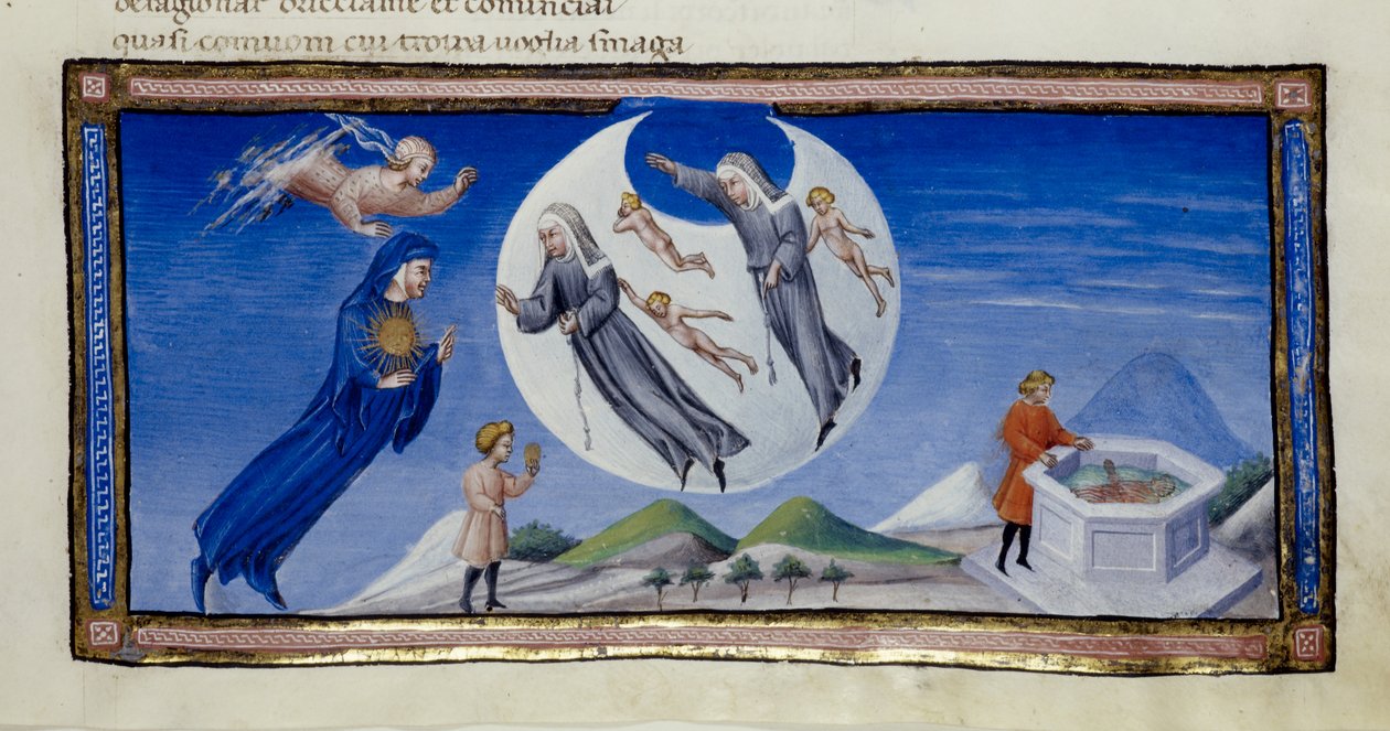 MS 36. fol 133 r Canto III, Illustrasjon fra 