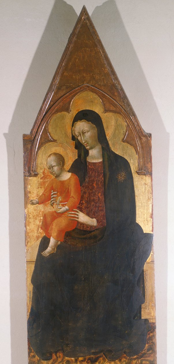 Madonna med barn, detalj av polyptyk av Giovanni di Paolo (ca 1403-1482) av Giovanni di Paolo