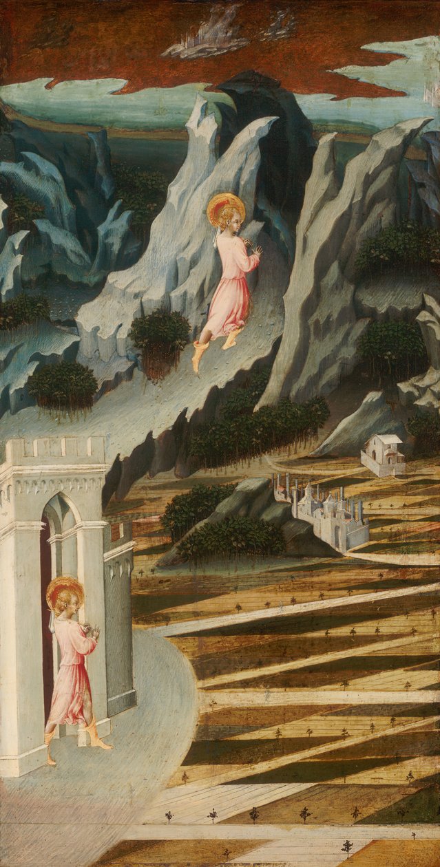 Døperen Johannes går inn i villmarken, 145560. av Giovanni di Paolo