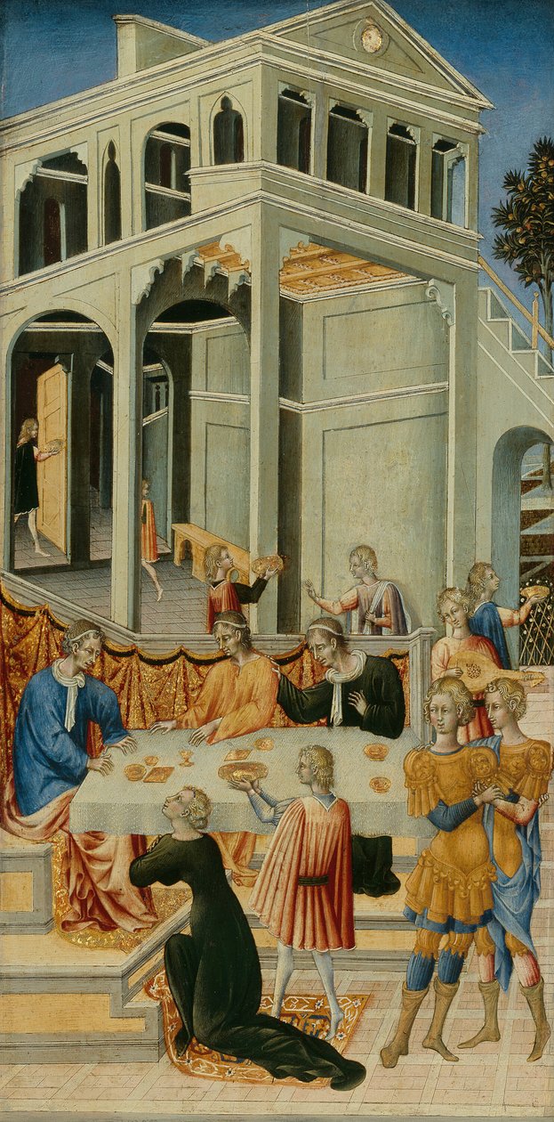 Salome ber Herodes om hodet til døperen Johannes, 145560. av Giovanni di Paolo
