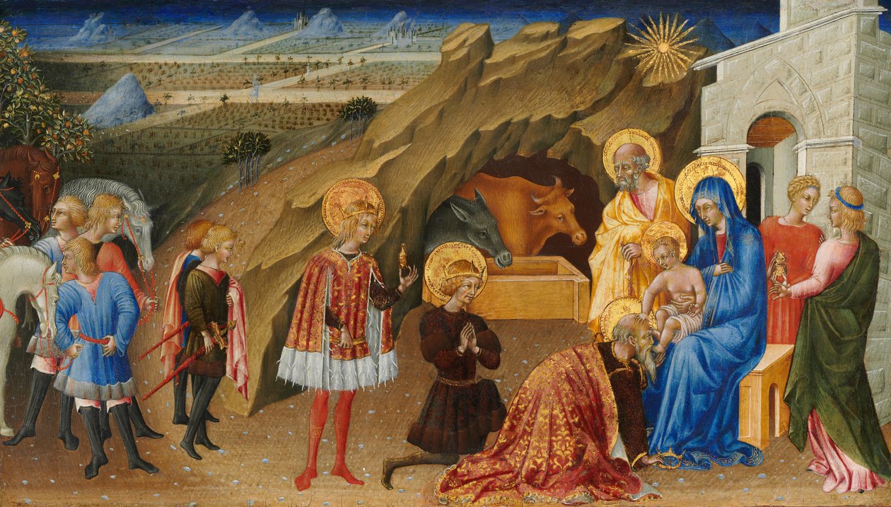 Tilbedelsen av magiene av Giovanni di Paolo