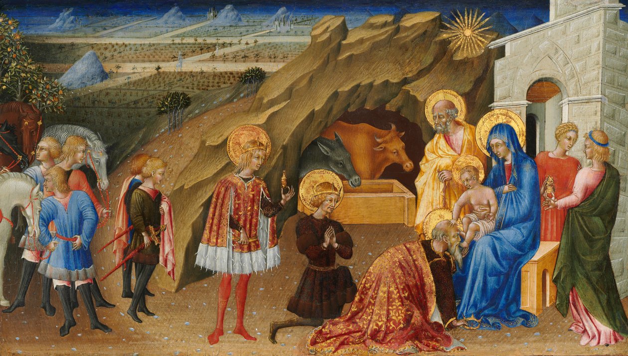 Tilbedelsen av magiene, ca. 1450. av Giovanni di Paolo