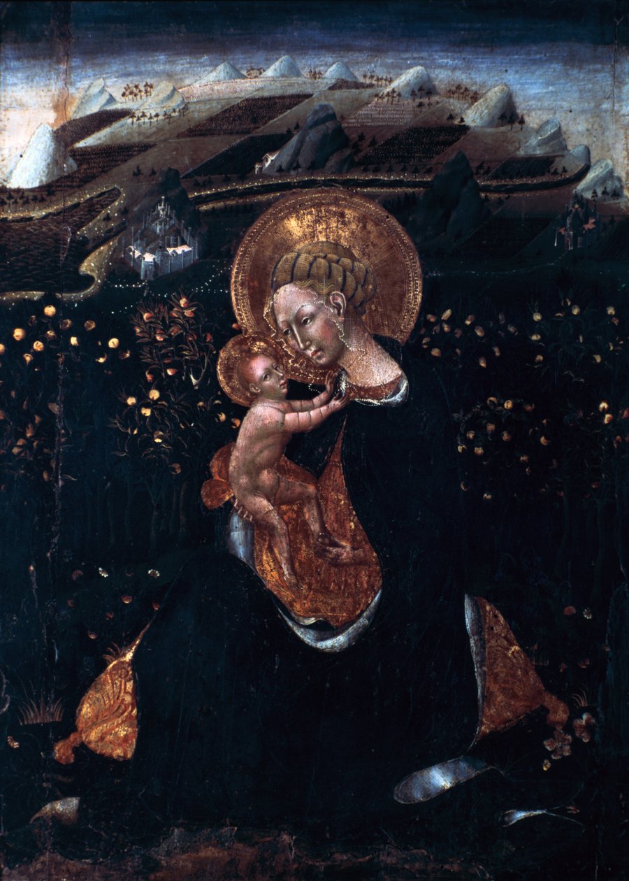 Jomfru av ydmykhet, 1400-tallet av Giovanni di Paolo