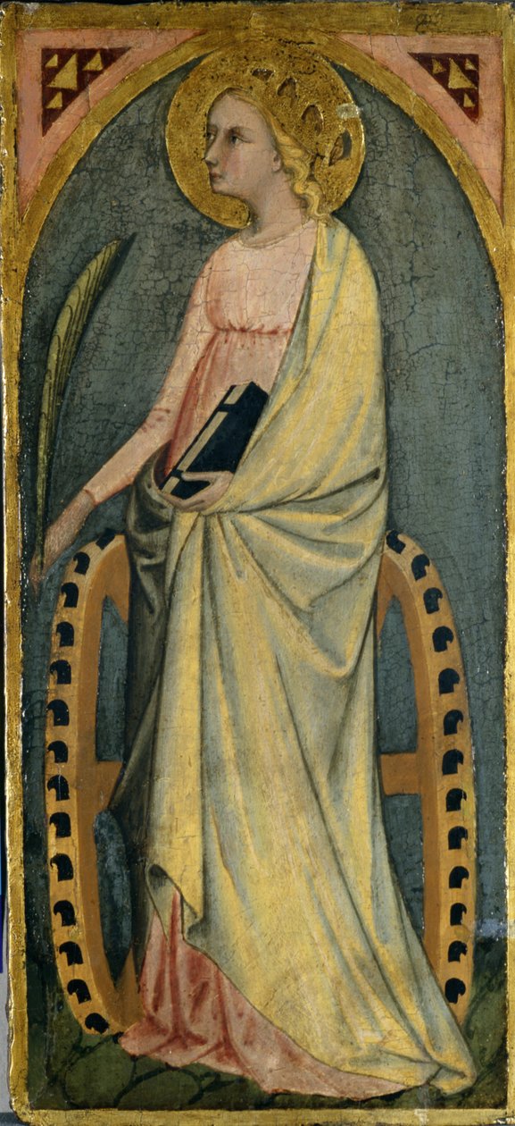St. Katharine, ca. 1400 (tempera på poppeltre) av Giovanni di Paolo di Grazia