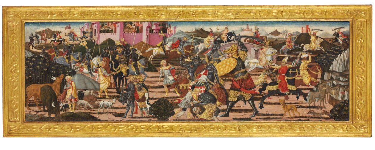 Drapet på Goliat, fra forsiden av en kassone av Giovanni di Ser Giovanni Scheggia