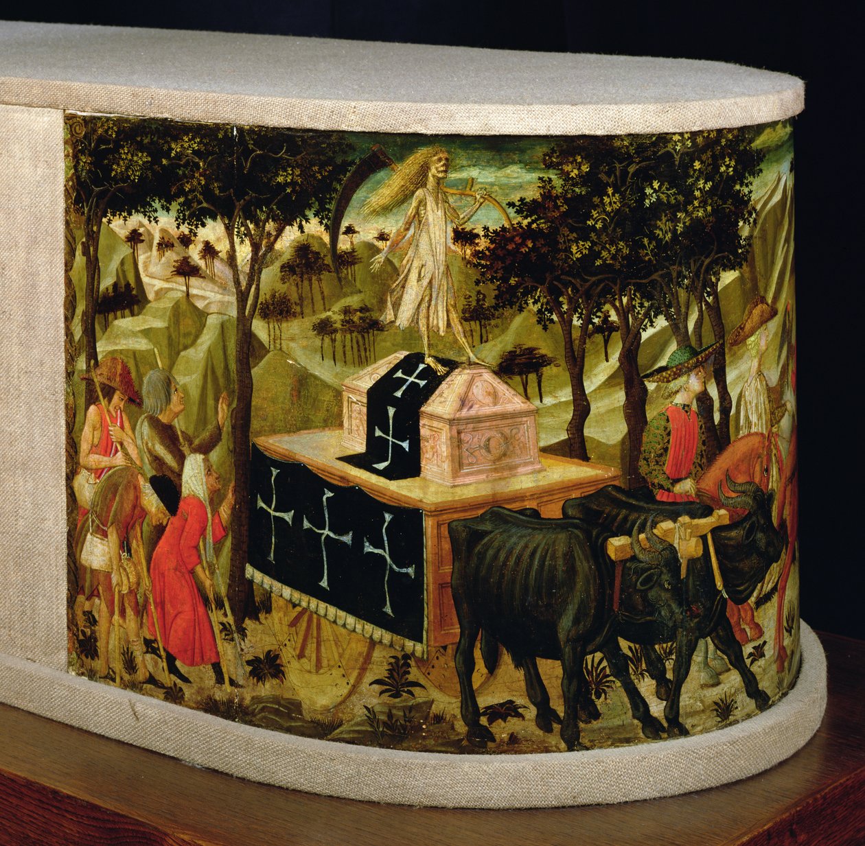 Triumph of Death, inspirert av Triumphs by Petrarch (1304-74) av Giovanni di Ser Giovanni Scheggia