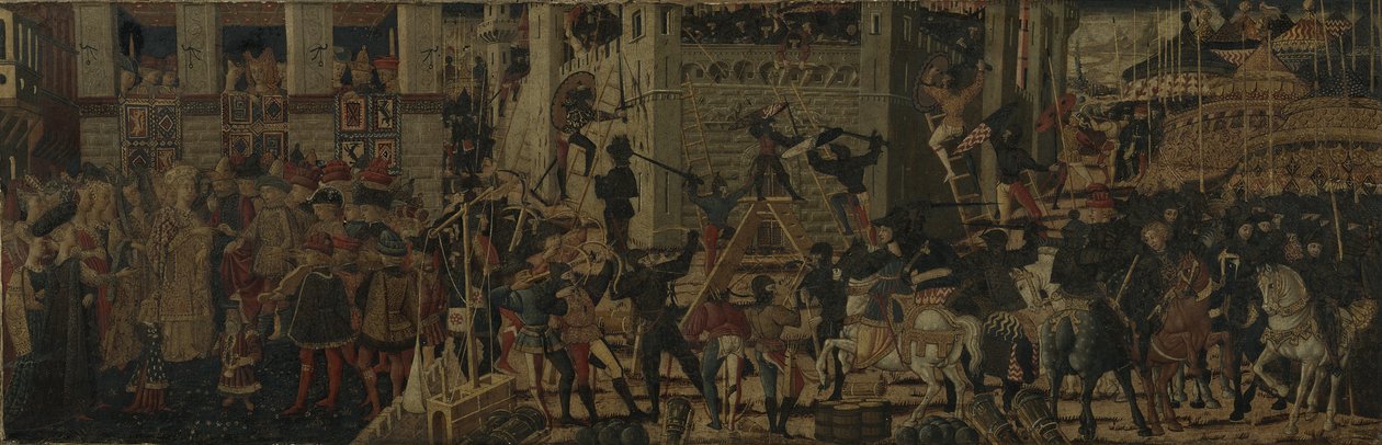 Beleiring av Kartago og kontinenten til Scipio, ca. 1460 av Giovanni the younger Guidi