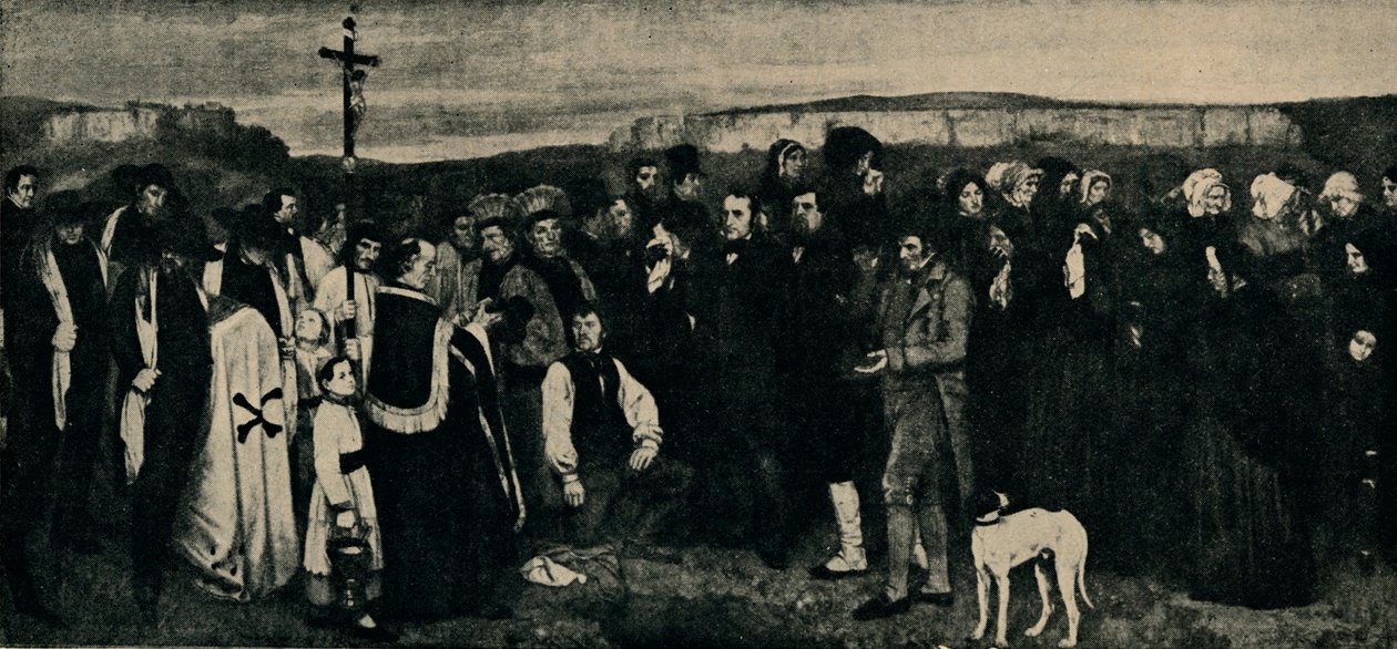 Begravelse i Ornans, c1850, 1935. av Giraudon