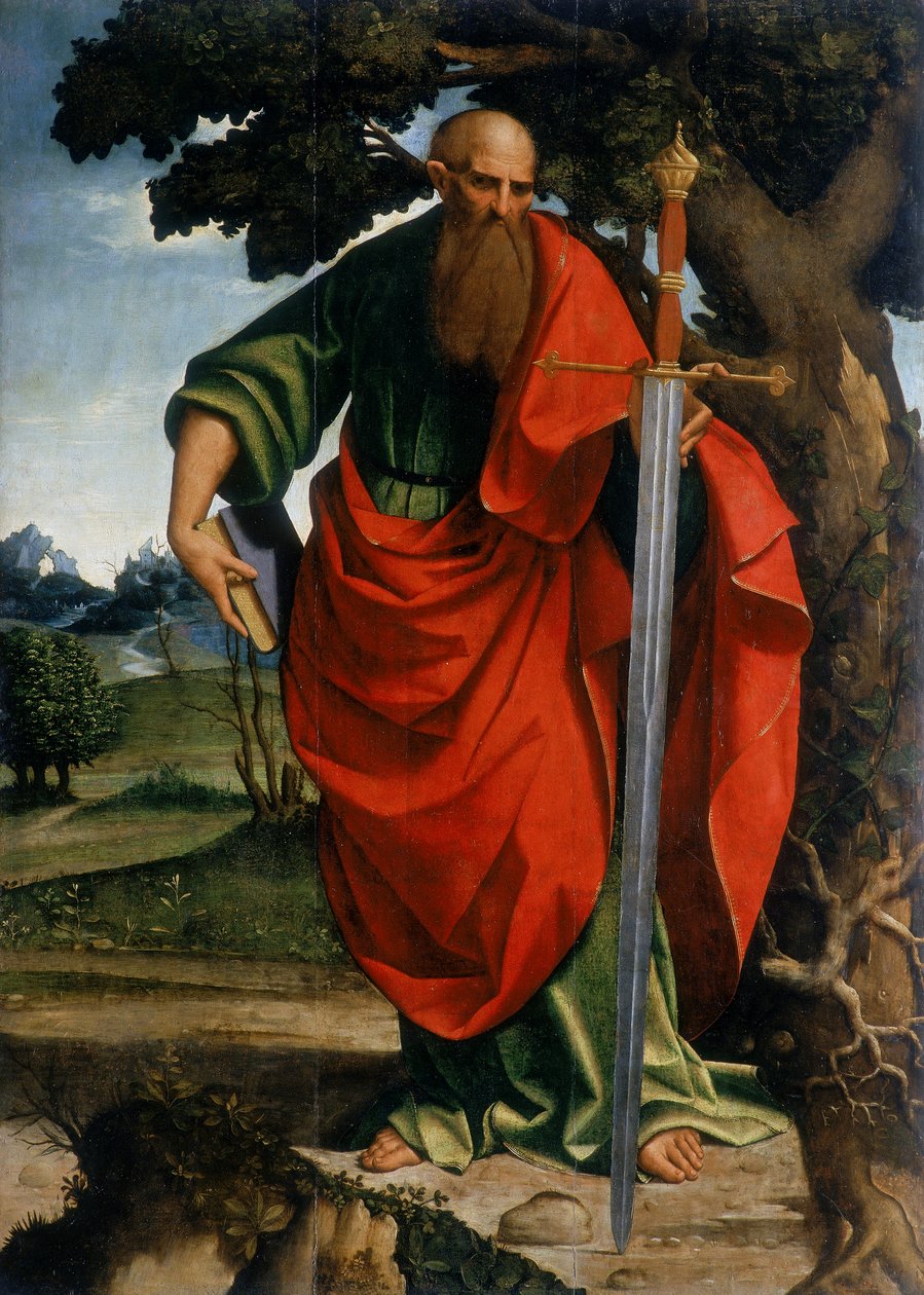 Saint Paul, ca. 1500-24 av Girolamo Alibrando