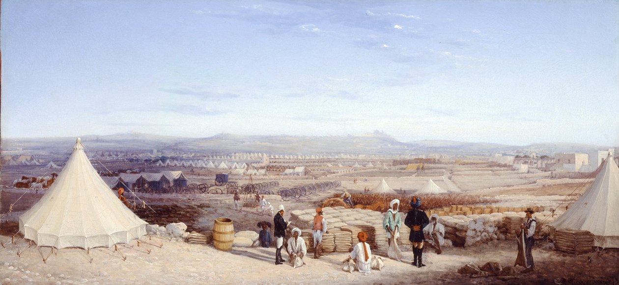 Indian Cavalry Camp, Malta, 1878 av Girolamo Gianni