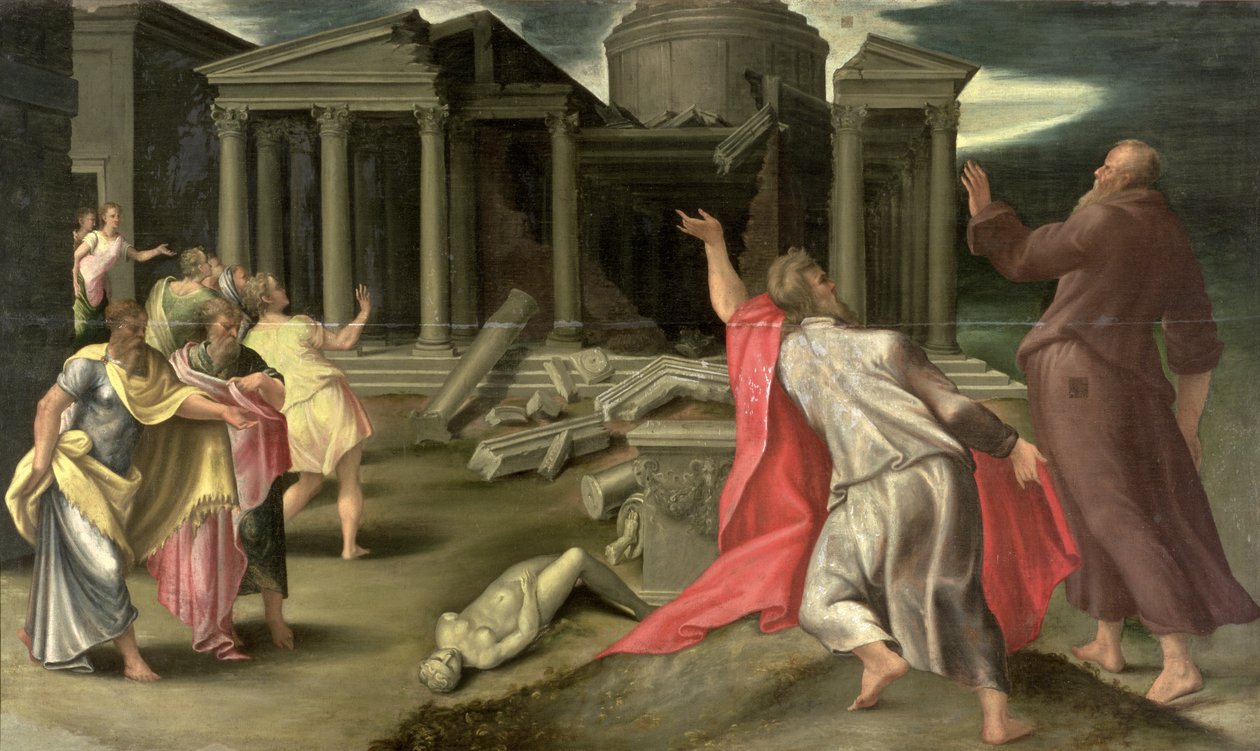Scene fra livet til Evangelisten Johannes av Girolamo Mazzola Bedoli