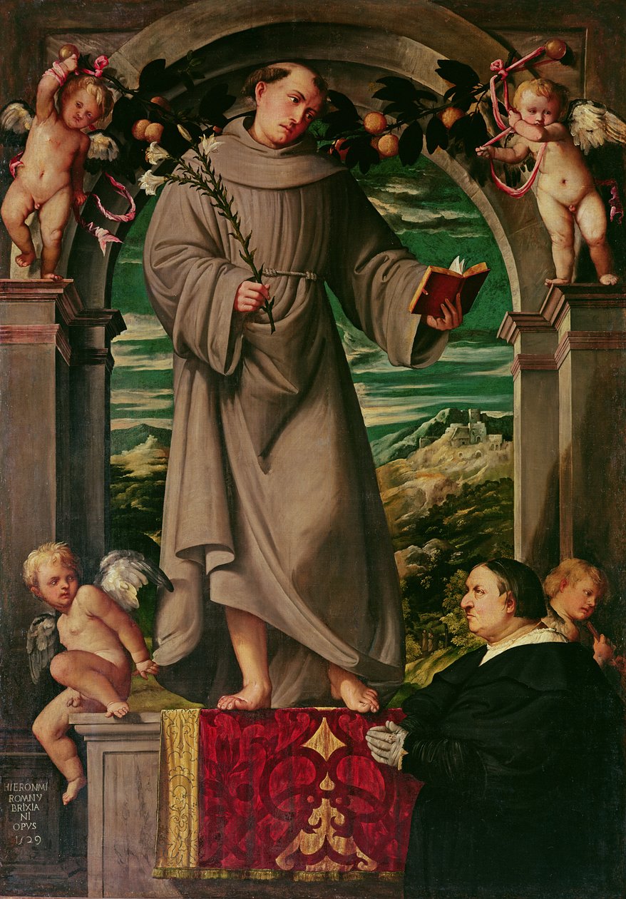 St. Antonius av Padua av Girolamo Romanino
