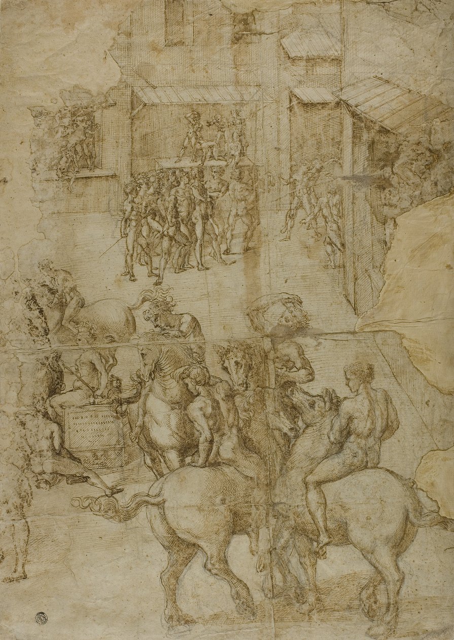 Mytologisk konkurranse, 1528-29 av Girolamo Genga